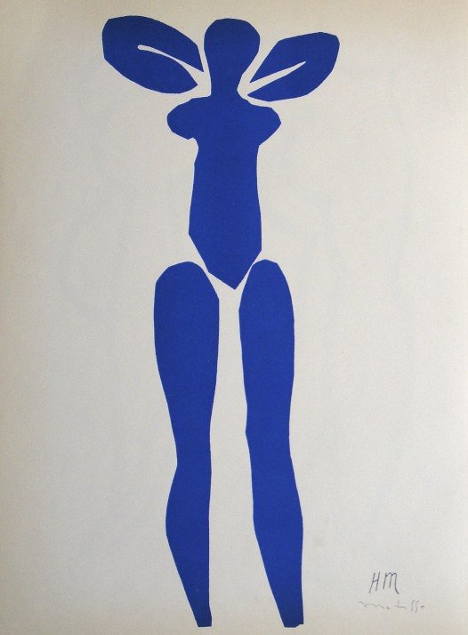 Henri Matisse "Verve Paris" signed original Lithograph: Henri Matisse, original Lithograph "Nu bleu debout". From a signed VIP book "Verve Paris" from 1953. Hand signed by Matisse in pencil and signed in the plate. Editeur Fernand Mourlot. Size: 13.8 x 10.