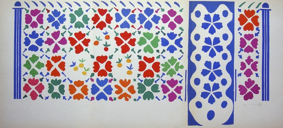 Henri Matisse "Verve Paris" signed original Lithograph: Henri Matisse, original Lithograph "Decoration - Fruits". From a signed VIP book "Verve Paris" from 1953. Hand signed and E.A. by Matisse in pencil. Editeur Fernand Mourlot. Size: 13.8 x 31.1 in (35 x