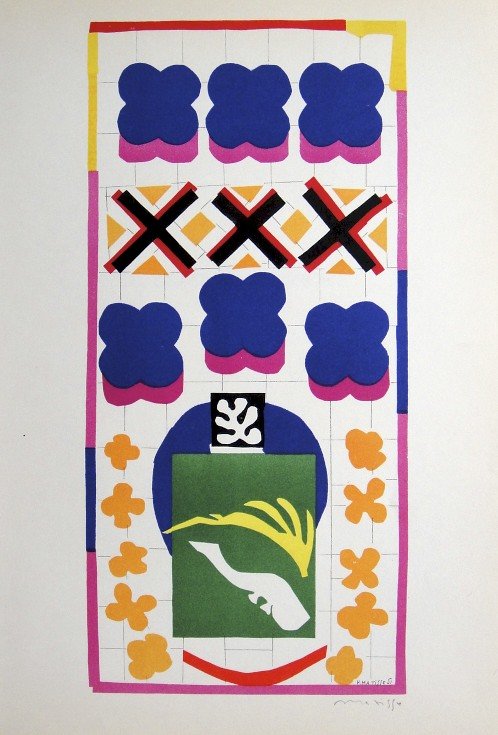 Henri Matisse "Verve Paris" signed original Lithograph: Henri Matisse, original Lithograph "Poissons Chinois". From a signed VIP book "Verve Paris" from 1953. Hand signed by Matisse in pencil and signed in the plate. Editeur Fernand Mourlot. Size: 13.8 x 1