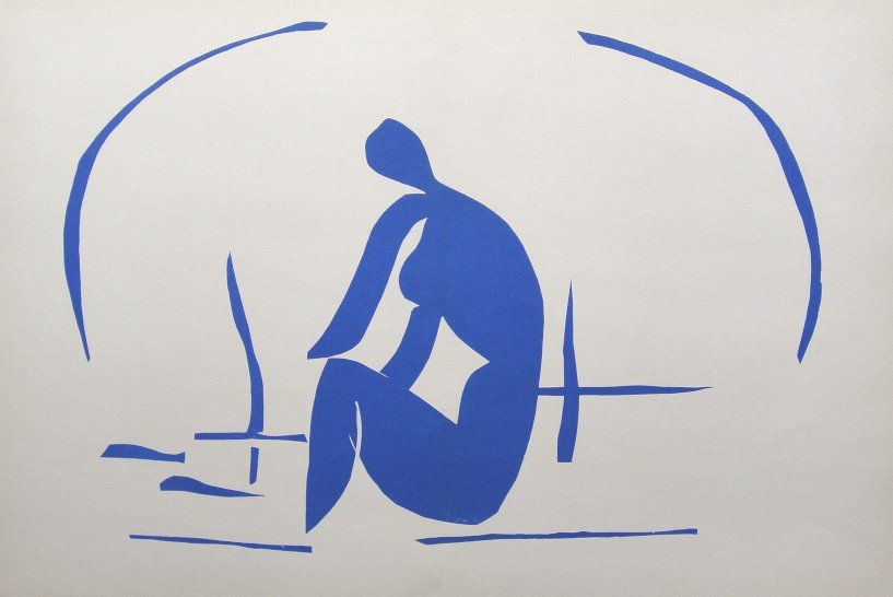 Henri Matisse "Verve Paris" original Lithograph: Henri Matisse, original Lithograph "Baigneuse dans les Roseaux". From a VIP book "Verve Paris" from 1953. Editeur Fernand Mourlot. Size: 13.8 x 20.67 in (35 x 52.5 cm) with book fold.
