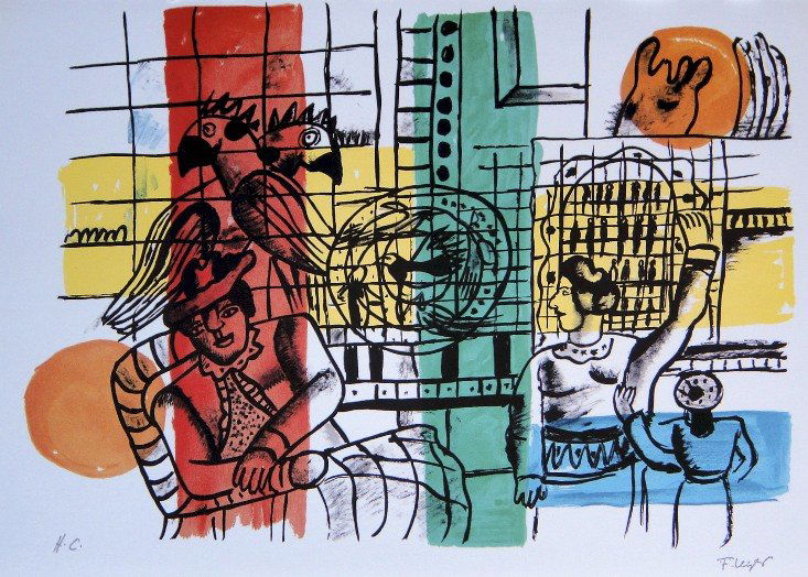 Fernand Leger "Paris Ma Ville" Special Print: Fernand Leger "Paris Ma Ville" special print. From a signed VIP book. Signed in the plate and signed H.C. in pencil. Size: 13.4 x 9.1 in (34 x 23 cm).