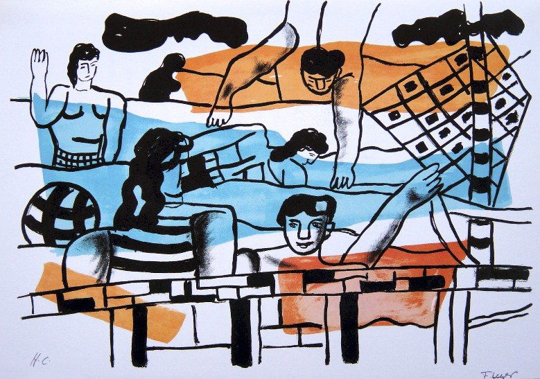 Fernand Leger "Paris Ma Ville" Special Print: Fernand Leger "Paris Ma Ville" special print. From a signed VIP book. Signed in the plate and signed H.C. in pencil. Size: 13.4 x 9.1 in (34 x 23 cm).