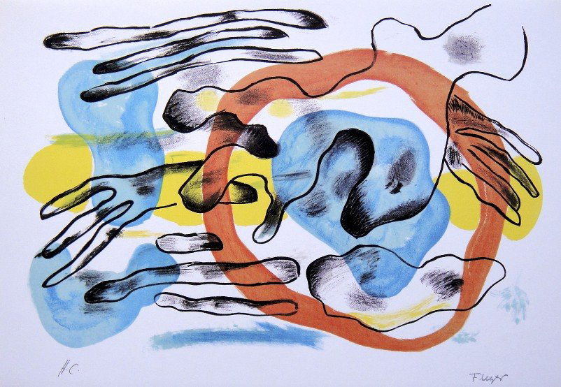 Fernand Leger "Paris Ma Ville" Special Print: Fernand Leger "Paris Ma Ville" special print. From a signed VIP book. Signed in the plate and signed H.C. in pencil. Size: 13.4 x 9.1 in (34 x 23 cm).