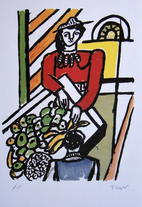 Fernand Leger "Paris Ma Ville" Special Print: Fernand Leger "Paris Ma Ville" special print. From a signed VIP book. Signed in the plate and signed H.C. in pencil. Size: 13.4 x 9.1 in (34 x 23 cm).