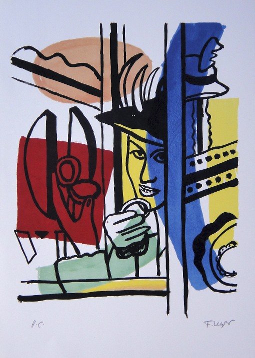 Fernand Leger "Paris Ma Ville" Special Print: Fernand Leger "Paris Ma Ville" special print. From a signed VIP book. Signed in the plate and signed H.C. in pencil. Size: 13.4 x 9.1 in (34 x 23 cm).