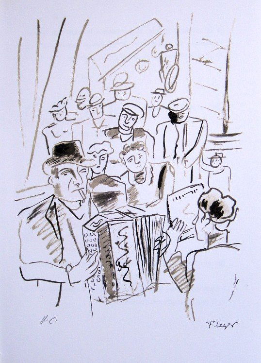 Fernand Leger "Paris Ma Ville" Special Print: Fernand Leger "Paris Ma Ville" special print. From a signed VIP book. Signed in the plate and signed H.C. in pencil. Size: 13.4 x 9.1 in (34 x 23 cm).