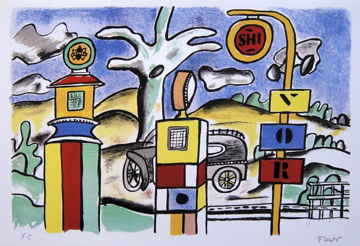 Fernand Leger "Paris Ma Ville" Special Print: Fernand Leger "Paris Ma Ville" special print. From a signed VIP book. Signed in the plate and signed H.C. in pencil. Size: 13.4 x 9.1 in (34 x 23 cm).