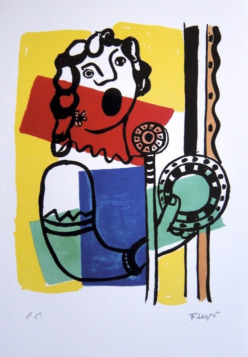 Fernand Leger "Paris Ma Ville" Special Print: Fernand Leger "Paris Ma Ville" special print. From a signed VIP book. Signed in the plate and signed H.C. in pencil. Size: 13.4 x 9.1 in (34 x 23 cm).