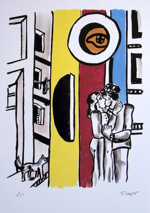 Fernand Leger "Paris Ma Ville" Special Print: Fernand Leger "Paris Ma Ville" special print. From a signed VIP book. Signed in the plate and signed H.C. in pencil. Size: 13.4 x 9.1 in (34 x 23 cm).