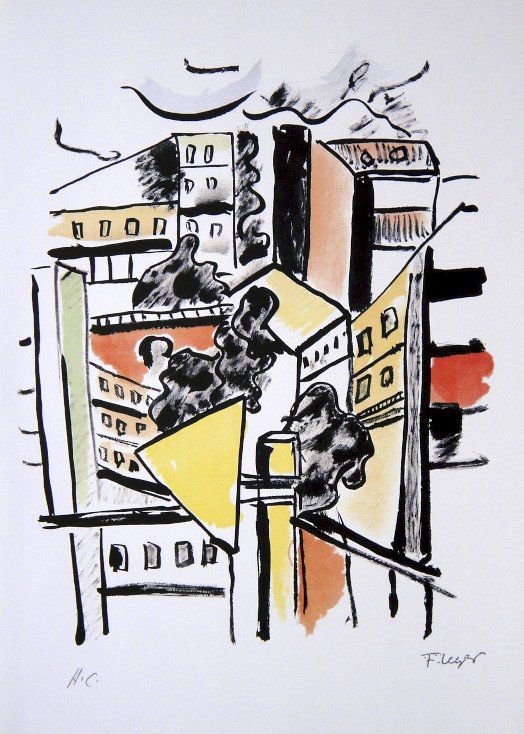 Fernand Leger "Paris Ma Ville" Special Print: Fernand Leger "Paris Ma Ville" special print. From a signed VIP book. Signed in the plate and signed H.C. in pencil. Size: 13.4 x 9.1 in (34 x 23 cm).