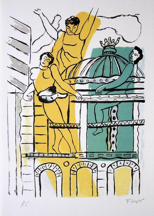 Fernand Leger "Paris Ma Ville" Special Print: Fernand Leger "Paris Ma Ville" special print. From a signed VIP book. Signed in the plate and signed H.C. in pencil. Size: 13.4 x 9.1 in (34 x 23 cm).