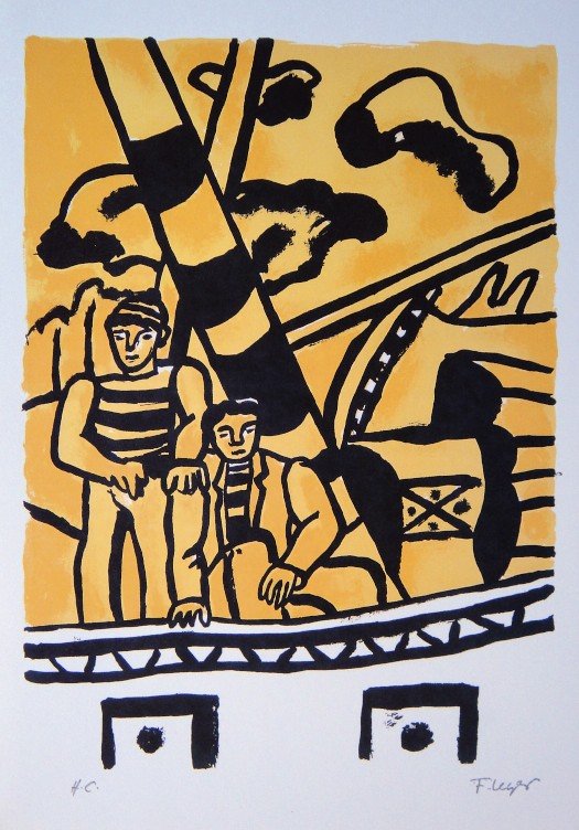 Fernand Leger "Paris Ma Ville" Special Print: Fernand Leger "Paris Ma Ville" special print. From a signed VIP book. Signed in the plate and signed H.C. in pencil. Size: 13.4 x 9.1 in (34 x 23 cm).