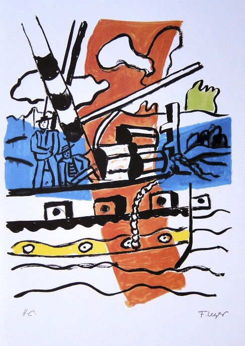 Fernand Leger "Paris Ma Ville" Special Print: Fernand Leger "Paris Ma Ville" special print. From a signed VIP book. Signed in the plate and signed H.C. in pencil. Size: 13.4 x 9.1 in (34 x 23 cm).