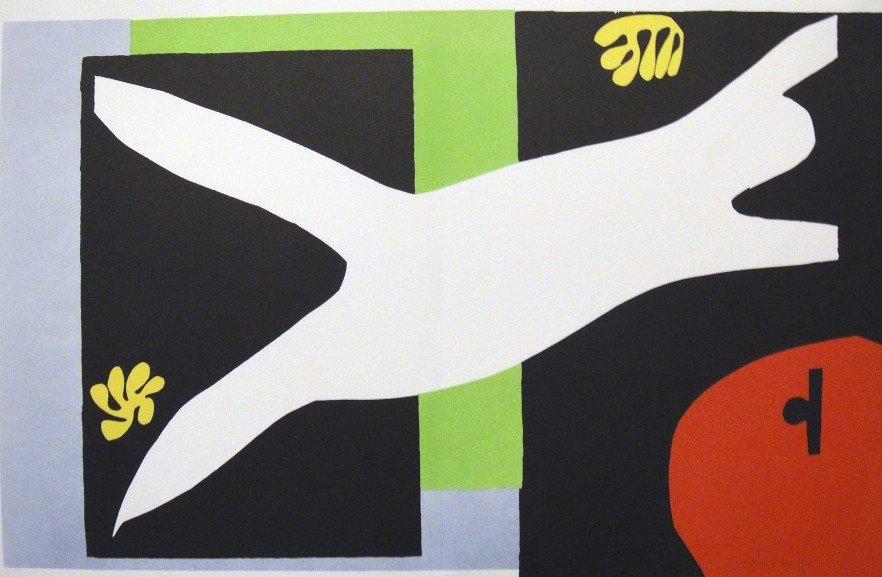Henri Matisse, signed Lithograph "Jazz", 1951: Henri Matisse, signed lithograph from the VIP folder "Jazz". Hand signed by Matisse in pencil. 2. Edition, published in 1951. Prov: Galerie les Tourettes, Dr. Anne Wertheimer, Paris. Size: 14.57 x 22.