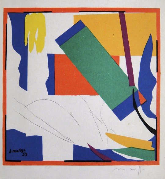 Henri Matisse "A Memory of Oceania" signed Lithograph: Henri Matisse, signed Lithograph "A Memory of Oceania". From a signed VIP book. Hand signed by Matisse in pencil. Prov: Galerie les Tourettes, Dr. A. Wertheimer, Paris. Size: 8.66 x 7.68 in (22 x 19.5