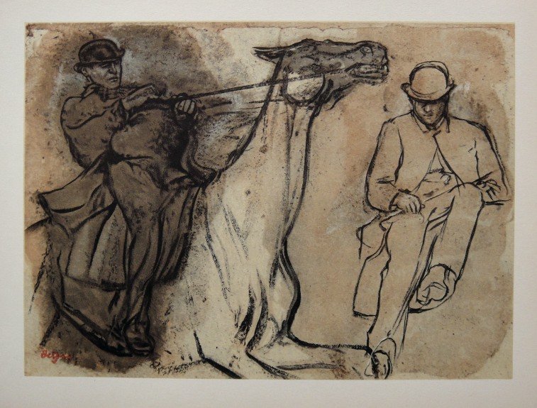 Edgar Degas, Original Lithograph, 1963: Beautiful Lithograph from Edgar Degas. Signed in the plate. From the VIP book "DEGAS - Dessins". Editeur: Cercle d'Art, Paris. Size: 11.8 x 8.7 inches (30 x 22 cm).