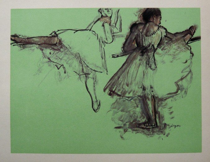 Edgar Degas, Original Lithograph, 1963: Beautiful Lithograph from Edgar Degas. Signed in the plate. From the VIP book "DEGAS - Dessins". Editeur: Cercle d'Art, Paris. Size: 11.8 x 8.7 inches (30 x 22 cm).