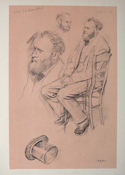 Edgar Degas, Original Lithograph, 1963: Beautiful Lithograph from Edgar Degas. Signed in the plate. From the VIP book "DEGAS - Dessins". Editeur: Cercle d'Art, Paris. Size: 11.8 x 8.7 inches (30 x 22 cm).