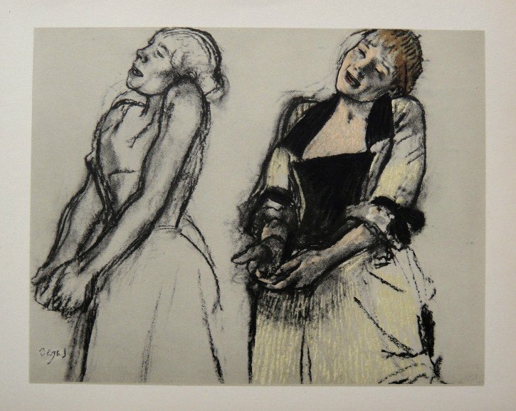 Edgar Degas, Original Lithograph, 1963: Beautiful Lithograph from Edgar Degas. Signed in the plate. From the VIP book "DEGAS - Dessins". Editeur: Cercle d'Art, Paris. Size: 11.8 x 8.7 inches (30 x 22 cm).