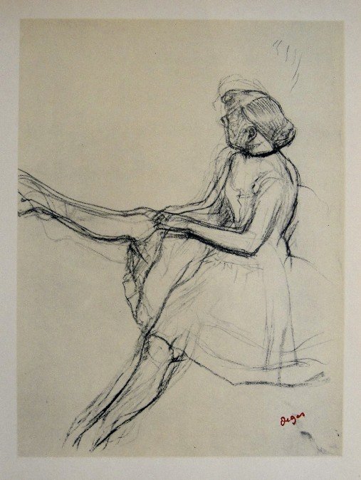 Edgar Degas, Original Lithograph, 1963: Beautiful Lithograph from Edgar Degas. Signed in the plate. From the VIP book "DEGAS - Dessins". Editeur: Cercle d'Art, Paris. Size: 11.8 x 8.7 inches (30 x 22 cm).
