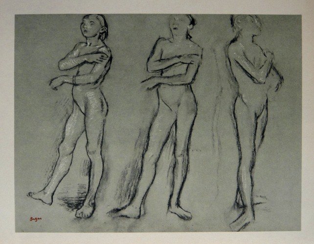 Edgar Degas, Original Lithograph, 1963: Beautiful Lithograph from Edgar Degas. Signed in the plate. From the VIP book "DEGAS - Dessins". Editeur: Cercle d'Art, Paris. Size: 8.7 x 11.8 inches (22 x 30 cm).