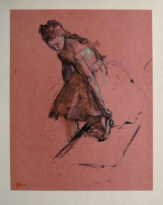 Edgar Degas, Original Lithograph, 1963: Beautiful Lithograph from Edgar Degas. Signed in the plate. From the VIP book "DEGAS - Dessins". Editeur: Cercle d'Art, Paris. Size: 11.8 x 8.7 inches (30 x 22 cm).