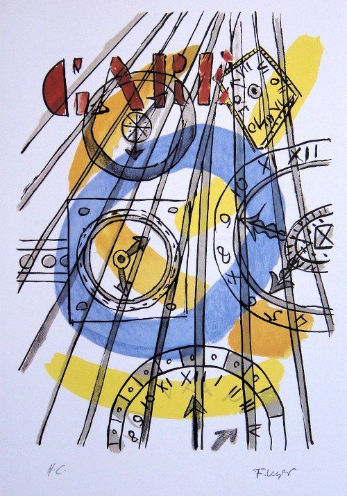 Fernand Leger "Paris Ma Ville" Special Print: Fernand Leger "Paris Ma Ville" special print. From a signed VIP book. Signed in the plate and signed H.C. in pencil. Size: 13.4 x 9.1 in (34 x 23 cm).
