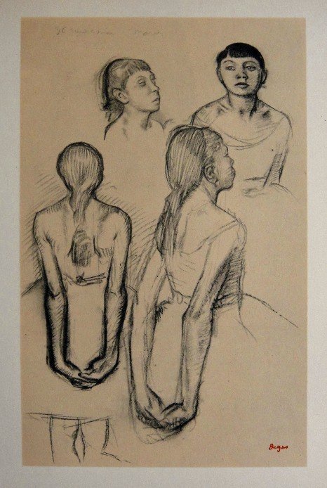 Edgar Degas, Original Lithograph, 1963: Beautiful Lithograph from Edgar Degas. Signed in the plate. From the VIP book "DEGAS - Dessins". Editeur: Cercle d'Art, Paris. Size: 11.8 x 8.7 inches (30 x 22 cm).
