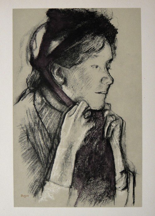 Edgar Degas, Original Lithograph, 1963: Beautiful Lithograph from Edgar Degas. Signed in the plate. From the VIP book "DEGAS - Dessins". Editeur: Cercle d'Art, Paris. Size: 11.8 x 8.7 inches (30 x 22 cm).