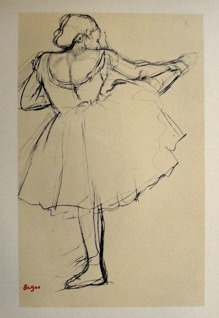 Edgar Degas, Original Lithograph, 1963: Beautiful Lithograph from Edgar Degas. Signed in the plate. From the VIP book "DEGAS - Dessins". Editeur: Cercle d'Art, Paris. Size: 11.8 x 8.7 inches (30 x 22 cm).