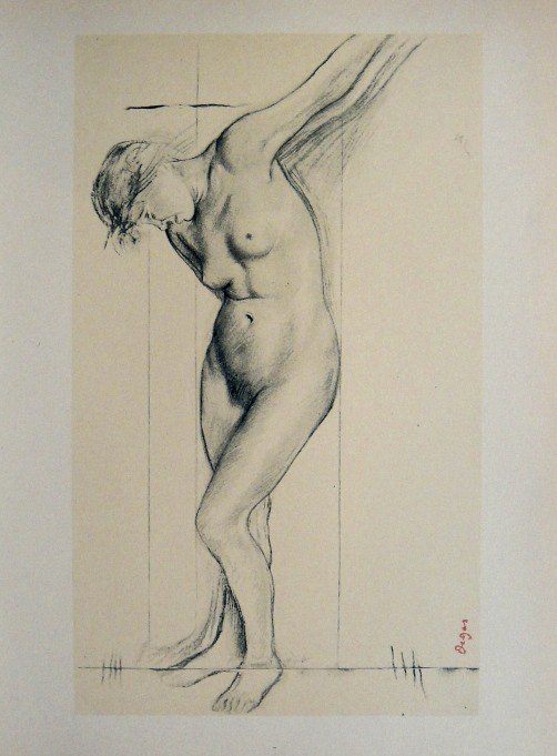 Edgar Degas, Original Lithograph, 1963: Beautiful Lithograph from Edgar Degas. Signed in the plate. From the VIP book "DEGAS - Dessins". Editeur: Cercle d'Art, Paris. Size: 11.8 x 8.7 inches (30 x 22 cm).