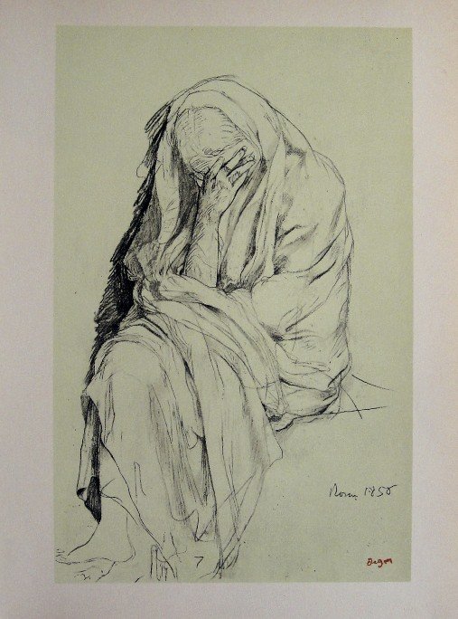 Edgar Degas, Original Lithograph, 1963: Beautiful Lithograph from Edgar Degas. Signed in the plate. From the VIP book "DEGAS - Dessins". Editeur: Cercle d'Art, Paris. Size: 11.8 x 8.7 inches (30 x 22 cm).