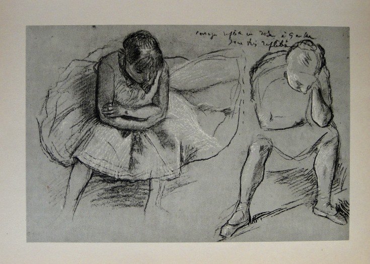 Edgar Degas, Original Lithograph, 1963: Beautiful Lithograph from Edgar Degas. Signed in the plate. From the VIP book "DEGAS - Dessins". Editeur: Cercle d'Art, Paris. Size: 11.8 x 8.7 inches (30 x 22 cm).