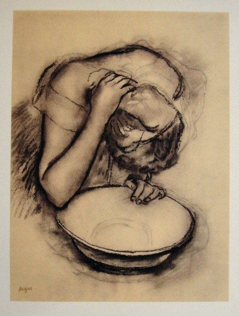 Edgar Degas, Original Lithograph, 1963: Beautiful Lithograph from Edgar Degas. Signed in the plate. From the VIP book "DEGAS - Dessins". Editeur: Cercle d'Art, Paris. Size: 11.8 x 8.7 inches (30 x 22 cm).