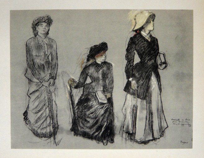Edgar Degas, Original Lithograph, 1963: Beautiful Lithograph from Edgar Degas. Signed in the plate. From the VIP book "DEGAS - Dessins". Editeur: Cercle d'Art, Paris. Size: 11.8 x 8.7 inches (30 x 22 cm).