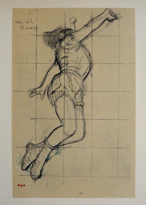Edgar Degas, Original Lithograph, 1963: Beautiful Lithograph from Edgar Degas. Signed in the plate. From the VIP book "DEGAS - Dessins". Editeur: Cercle d'Art, Paris. Size: 11.8 x 8.7 inches (30 x 22 cm).