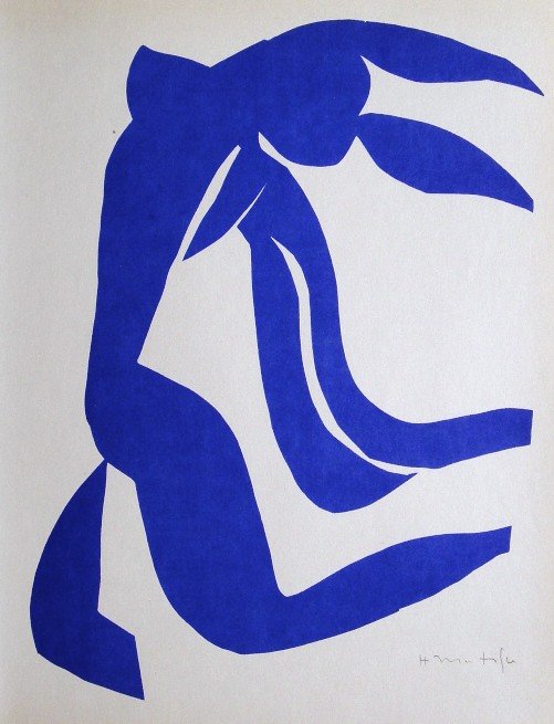 Henri Matisse "Nu Bleu" signed original Lithograph: Henri Matisse, original Lithograph "Nu bleu". From a signed VIP book 1947. Hand signed by Matisse in pencil. Editeur Fernand Mourlot. Size: 13.8 x 10.2 in (30 x 22.5 cm), small picture number.