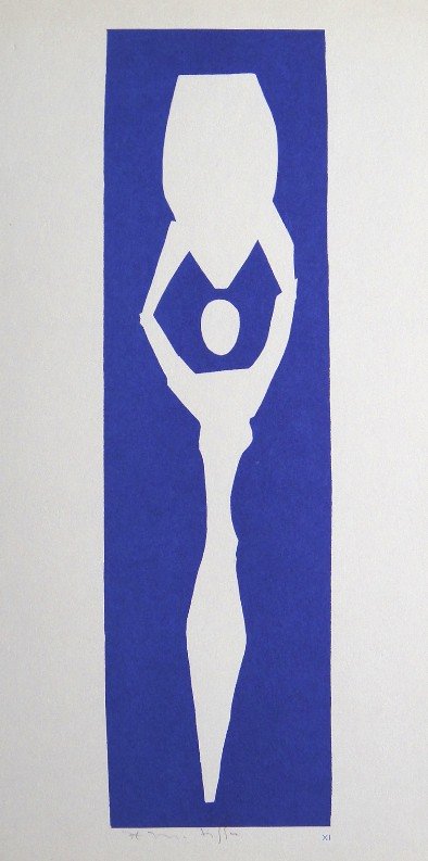 Henri Matisse "Femme" signed original Lithograph: Henri Matisse, original Lithograph "Femme avec amphore". From a signed VIP book 1947. Hand signed by Matisse in pencil. Editeur Fernand Mourlot. Size: 13.8 x 10.2 in (30 x 22.5 cm), small picture numb