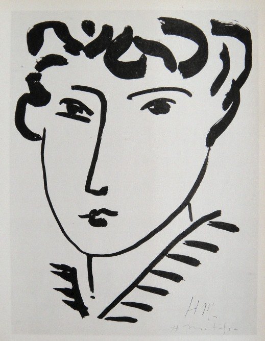 Henri Matisse "Femme" signed original Lithograph: Henri Matisse, original Lithograph "Femme". From a signed VIP book 1947. Hand signed by Matisse in pencil and signed in the plate. Editeur Fernand Mourlot. Size: 13.8 x 10.2 in (30 x 22.5 cm), small p