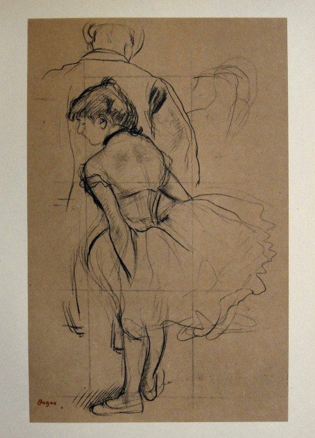 Edgar Degas, Original Lithograph, 1963: Beautiful Lithograph from Edgar Degas. Signed in the plate. From the VIP book "DEGAS - Dessins". Editeur: Cercle d'Art, Paris. Size: 11.8 x 8.7 inches (30 x 22 cm).