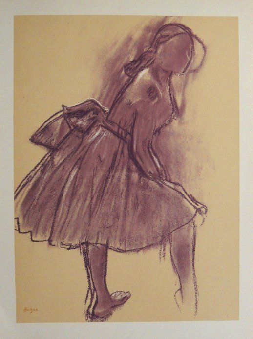 Edgar Degas, Original Lithograph, 1963: Beautiful Lithograph from Edgar Degas. Signed in the plate. From the VIP book "DEGAS - Dessins". Editeur: Cercle d'Art, Paris. Size: 11.8 x 8.7 inches (30 x 22 cm).