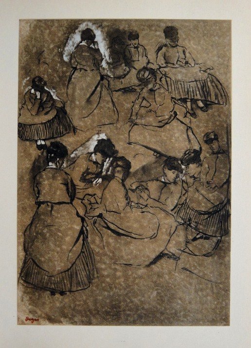 Edgar Degas, Original Lithograph, 1963: Beautiful Lithograph from Edgar Degas. Signed in the plate. From the VIP book "DEGAS - Dessins". Editeur: Cercle d'Art, Paris. Size: 11.8 x 8.7 inches (30 x 22 cm).
