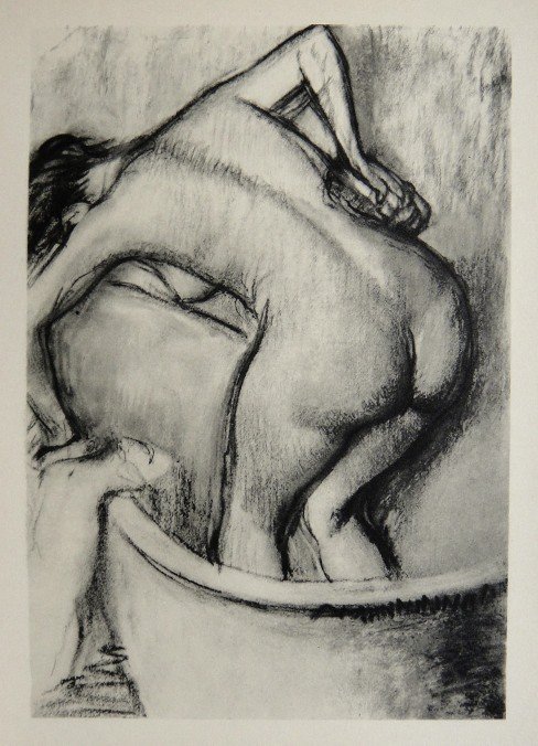 Edgar Degas, Original Lithograph, 1963: Beautiful Lithograph from Edgar Degas. Signed in the plate. From the VIP book "DEGAS - Dessins". Editeur: Cercle d'Art, Paris. Size: 11.8 x 8.86 inches (30 x 22.5 cm).