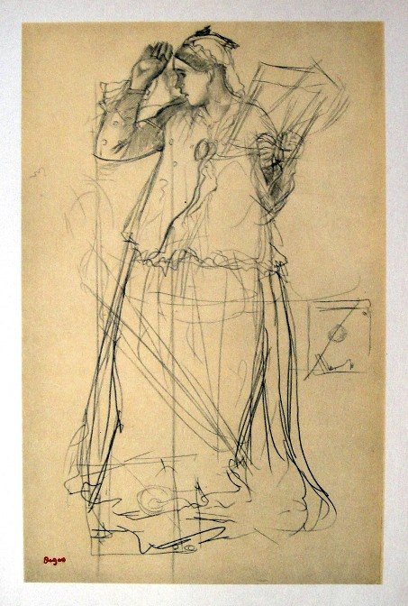 Edgar Degas, Original Lithograph, 1963: Beautiful Lithograph from Edgar Degas. Signed in the plate. From the VIP book "DEGAS - Dessins". Editeur: Cercle d'Art, Paris. Size: 11.22 x 8.66 inches (28.5 x 22 cm).