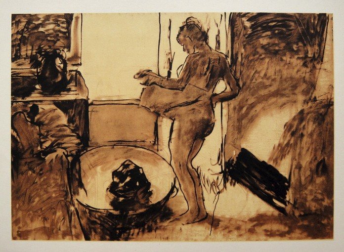 Edgar Degas, Original Lithograph, 1963: Beautiful Lithograph from Edgar Degas. From the VIP book "DEGAS - Dessins". Editeur: Cercle d'Art, Paris. Size: 11.22 x 8.66 inches (28.5 x 22 cm).