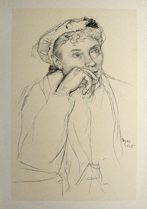 Edgar Degas, Original Lithograph, 1963: Beautiful Lithograph from Edgar Degas. Signed in the plate. From the VIP book "DEGAS - Dessins". Editeur: Cercle d'Art, Paris. Size: 11.22 x 8.66 inches (28.5 x 22 cm).