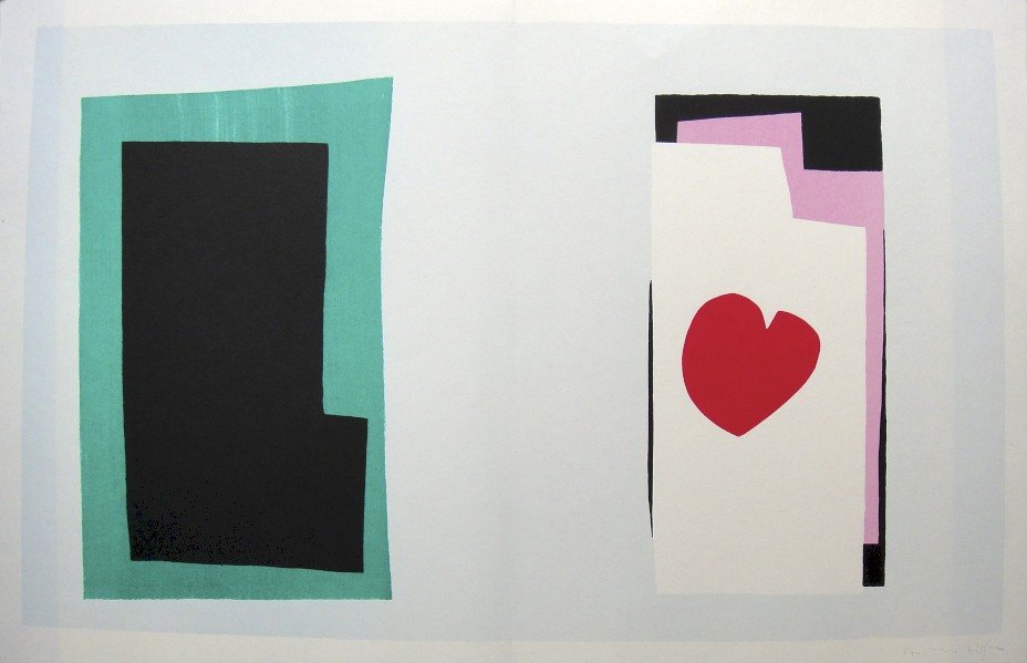 Henri Matisse, signed Lithograph "Jazz", 1951: Henri Matisse, signed lithograph from the VIP folder "Jazz". Hand signed by Matisse in pencil. 2. Edition, published in 1951. Prov: Galerie les Tourettes, Dr. Anne Wertheimer, Paris. Size: 15.35 x 23.