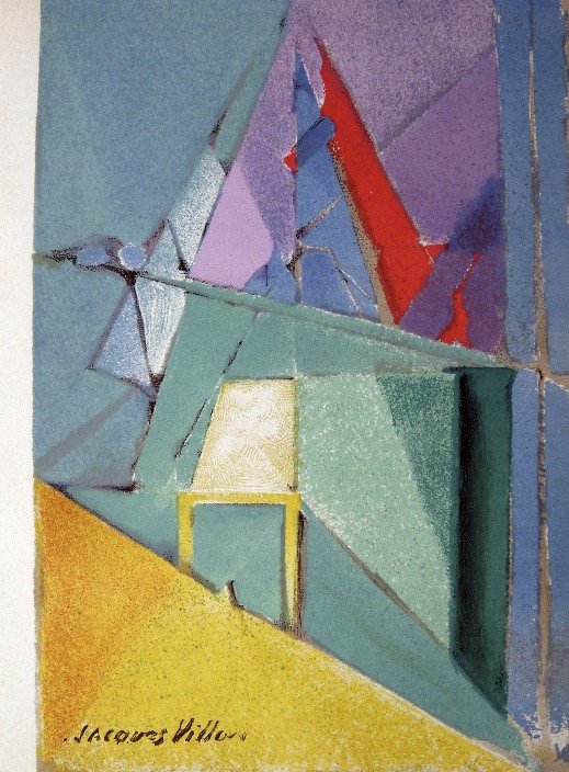 Jacques VILLON, original Lithograph "Intimite" 1963: Wonderful original lithograph "Intimite" by Jacques VILLON. Published in the VIP book "Albums of Posters" in 1963. Editeur: Fernand Mourlot, Paris. Size: 10.04 x 7.28 inches (25.5 x 18.5 cm), titel on