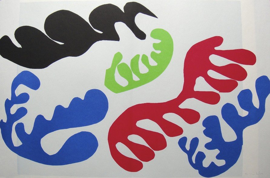 Henri Matisse, signed Lithograph "Jazz", 1951: Henri Matisse, signed lithograph from the VIP folder "Jazz". Hand signed by Matisse in pencil. 2. Edition, published in 1951. Prov: Galerie les Tourettes, Dr. Anne Wertheimer, Paris. Size: 15.35 x 23.