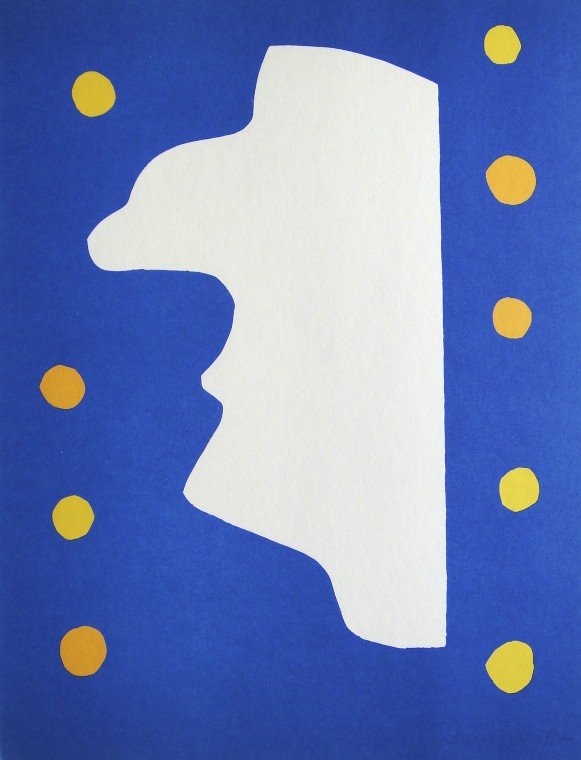 Henri Matisse, signed Lithograph "Jazz", 1951: Henri Matisse, signed lithograph from the VIP folder "Jazz". Hand signed by Matisse in pencil. 2. Edition, published in 1951. Prov: Galerie les Tourettes, Dr. A. Wertheimer, Paris. Size: 15.16 x 11.61